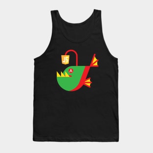 Angular JS Fish Programmer Developer Tank Top